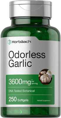 Horbaach Odorless Garlic (250 softgels) > Vitamin və minerallar > 