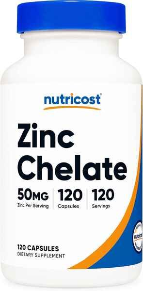 Nutricost Zinc Chelate - 120 caps > İdman qidaları > Витамины и минералы > 