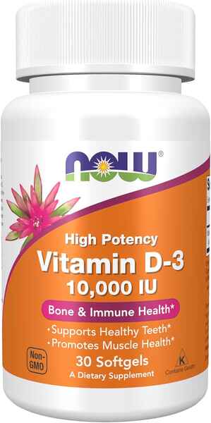 NOW Vitamin D-3 (10.000 IU) - 30 softgels > İdman qidaları > Vitamin və minerallar > NOW