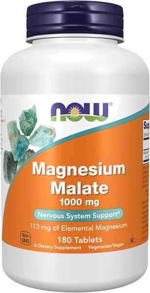 NOW Magnesium Malate (1000mg) - 180 Tab > İdman qidaları > Vitamin və minerallar > NOW