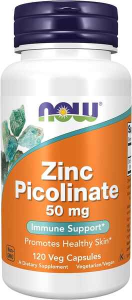 Now Zinc Picolinate 50 mg (120 caps) > İdman qidaları > Vitamin və minerallar > NOW