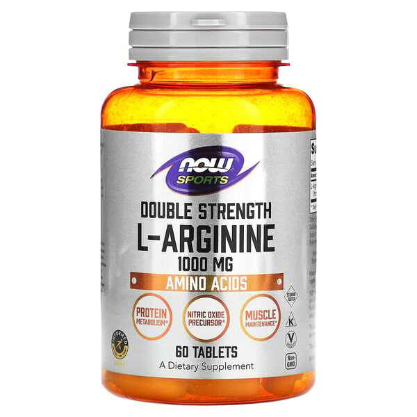 Now Double Strength L-Arginine 1000 mg (120 tab) > İdman qidaları > Amin turşuları > NOW